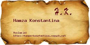 Hamza Konstantina névjegykártya
